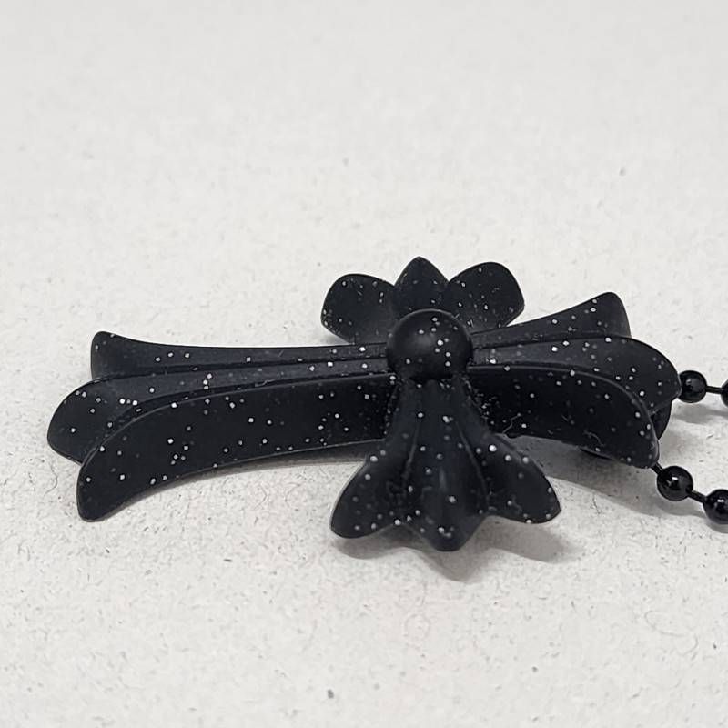 CHROME HEARTS クロムハーツ シリコンクロス ラバーネックレス ラメ