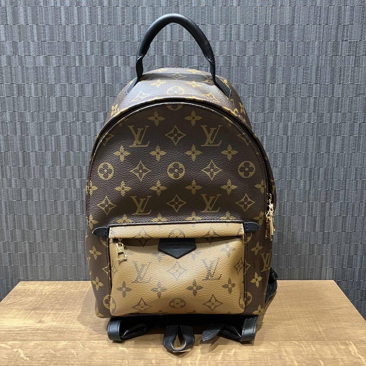 【鑑定書付き】LOUIS VUITTON／パームスプリングスPM／M44870／リュック／モノグラム