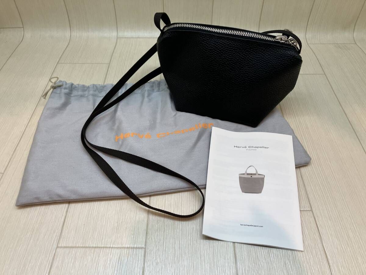 ★ Herve Chapelier エルベシャプリエ 2797GP ミニ ショルダーバッグ 保存袋あり ノワール ブラック 通年