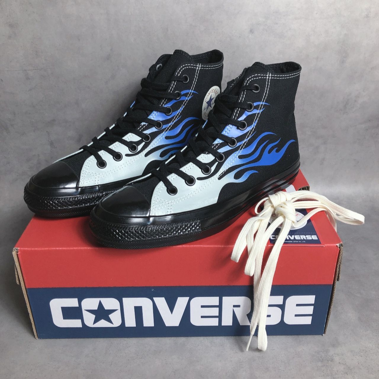 PQ409◇CONVERSE : ALL STAR AGED IGNT HI◇27cm◇黒/青系 フレイム 
