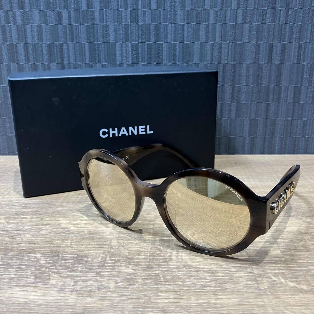 CHANEL サングラス 5410-A CHANEL／5410-A／ラウンドシェイプサングラス／ミラーレンズ／べっ甲柄