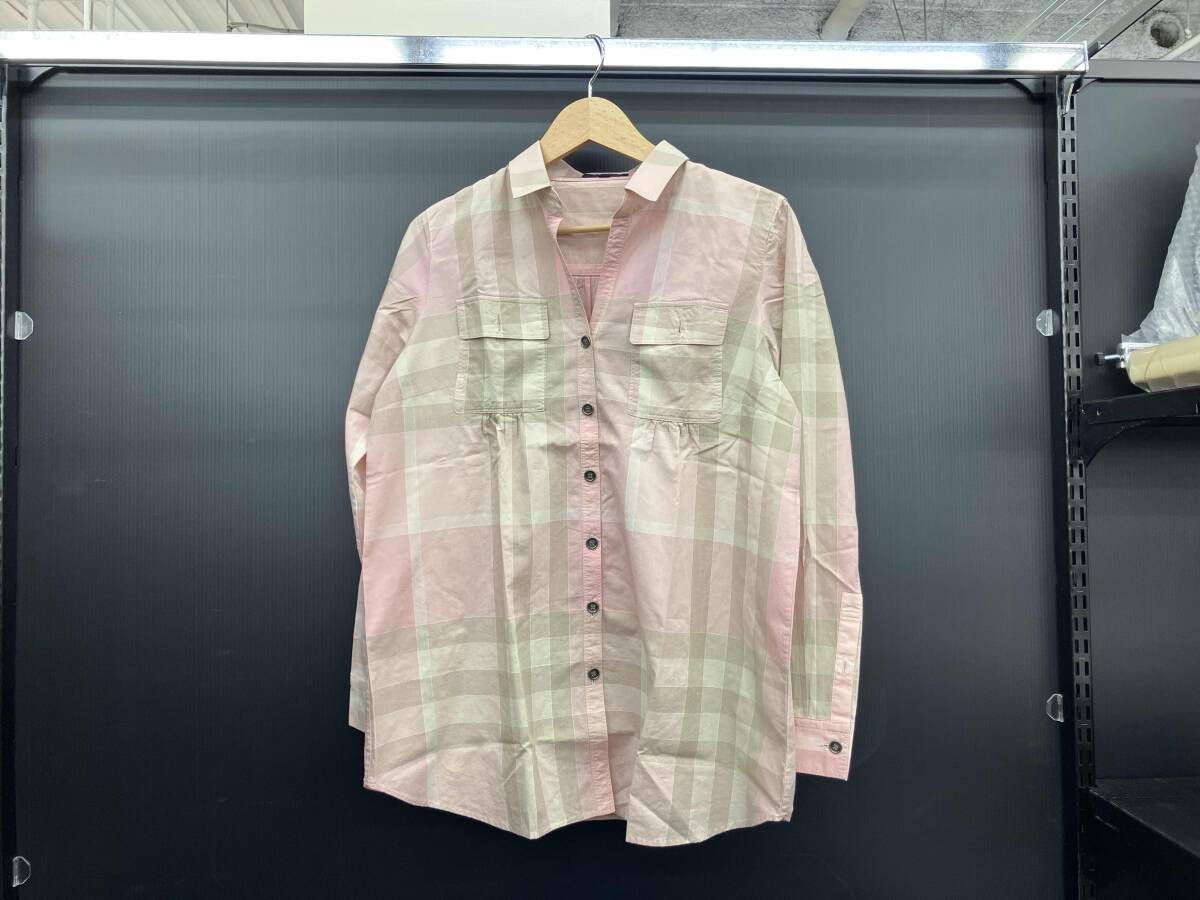 BURBERRY LONDON バーバリー ロンドン ブラウスシャツ ピンク チェック B1M27-529-12