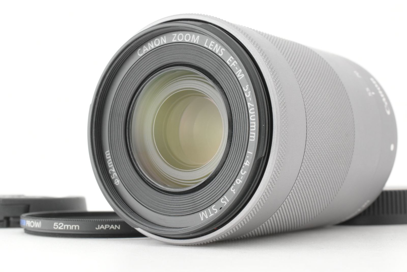 【美品】Canon ZOOM LENS EF-M 55-200mm F4.5-6.3 IS STM Silver キャノン ズームレンズ シルバー (EF-TN-JP2409)