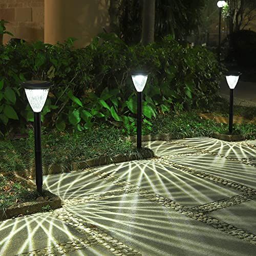 翌朝まで長持ち点灯する!! GWSOLAR ガーデニングライト 3個組【Smart Lighting】ソーラーライト 屋外 防水 ホワイト色/明るさ 50ルーメン/ 高さ70.5CM / 自動点灯 自動消灯/お庭 玄関先 パスライト ガーデン cba11582