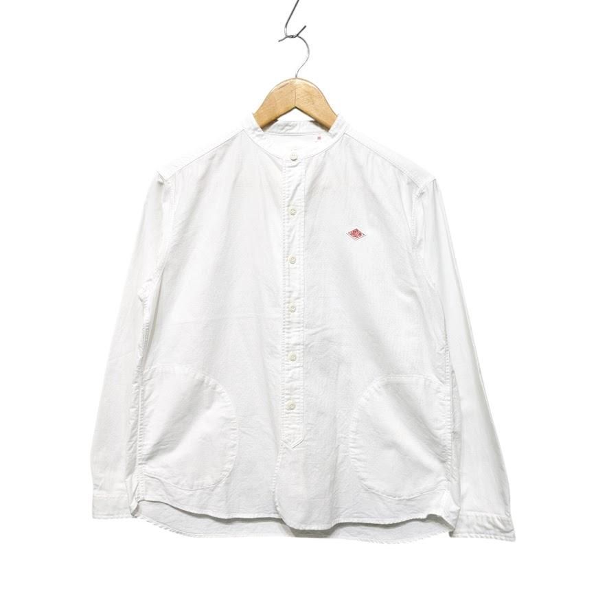 DANTON ダントン バンドカラーシャツ スタンドカラー DT-B02796 ホワイト系 コットン サイズ36 65296