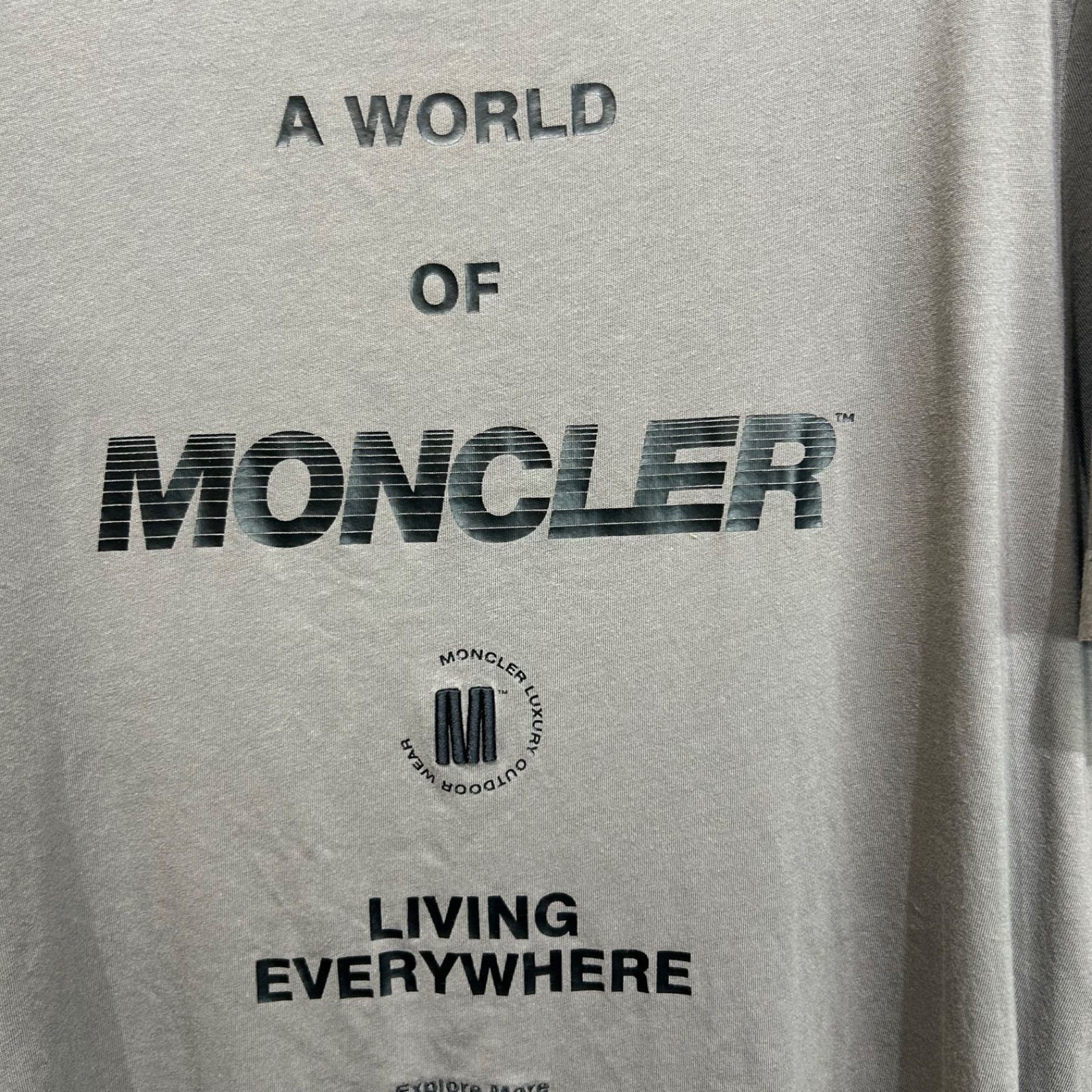 MONCLER モンクレールラバーワッペン半袖TシャツグレーM - メルカリ