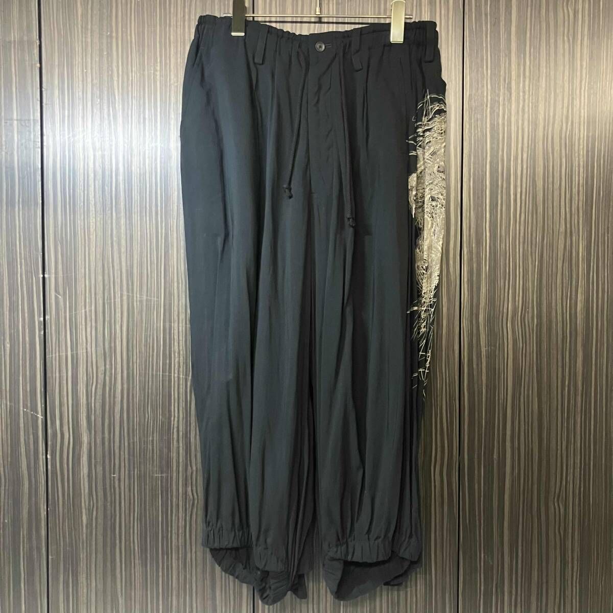 19AW BLACK SCANDAL YOUJI YAMAMOTO ロングパンツ 虚無妄想カラスパンツ サイズ2 ブラック HC-P76-218 ヨウジヤマモト