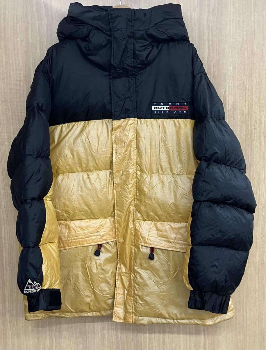 TOMMY HILFIGER トミーヒルフィガー　ダウンジャケット　イエローブラック