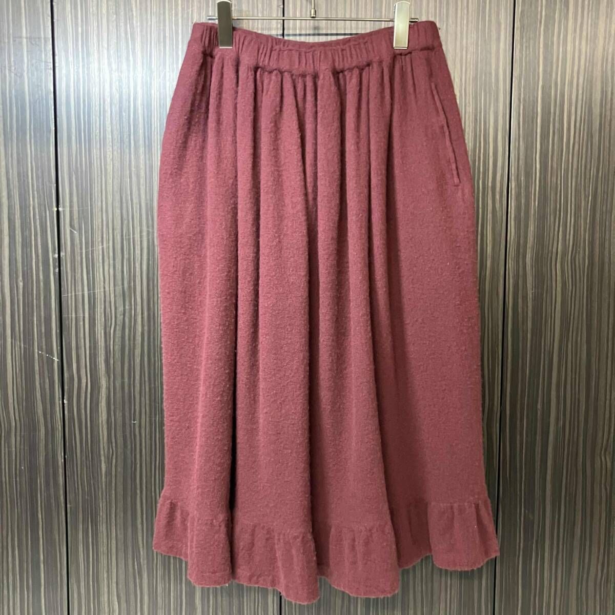 22AW COMME des GARCONS GIRL スカート 製品染め縮絨スカート Mサイズ