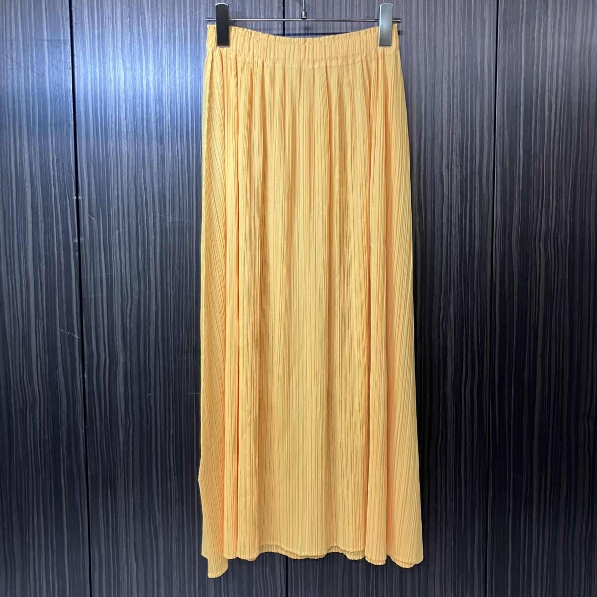 3月　プリーツプリーズ　イエロースカート PLEATS PLEASE ISSEY MIYAKE スカート サイズ1 イエロー PP91-JG224