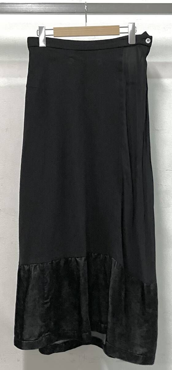 TRICOT COMME des GARCONS トリココムデギャルソン スカート ブラック TS-070150 日本製 ベロア