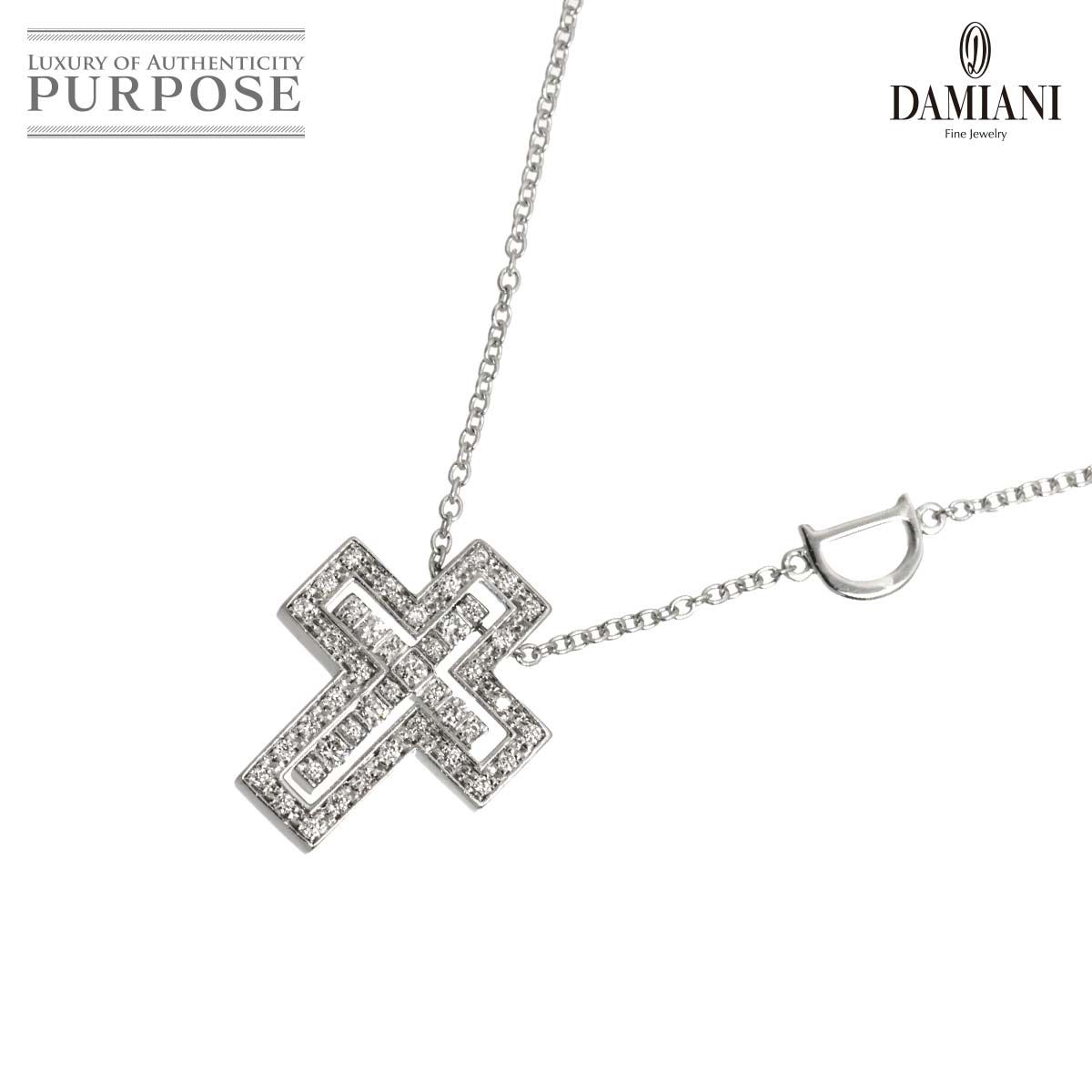ダミアーニ DAMIANI ベルエポック XXS ダイヤ ネックレス 45cm K18 WG 750 クロス Belle Epoque Necklace 90319800