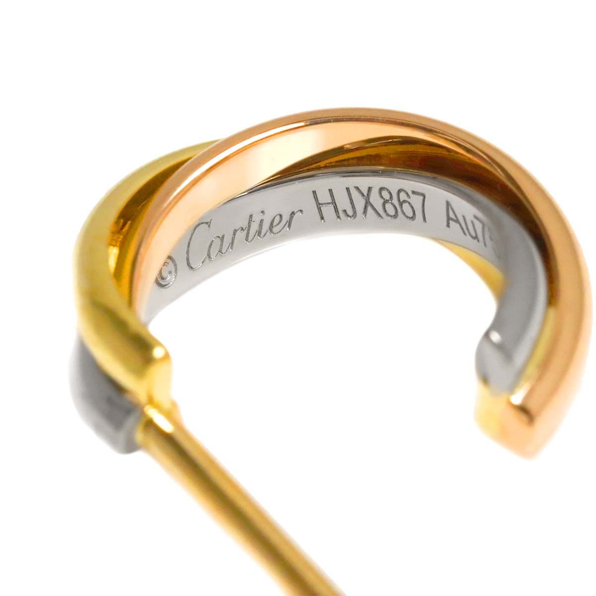 カルティエ Cartier トリニティ ピアス スリーゴールド K18 YG WG PG