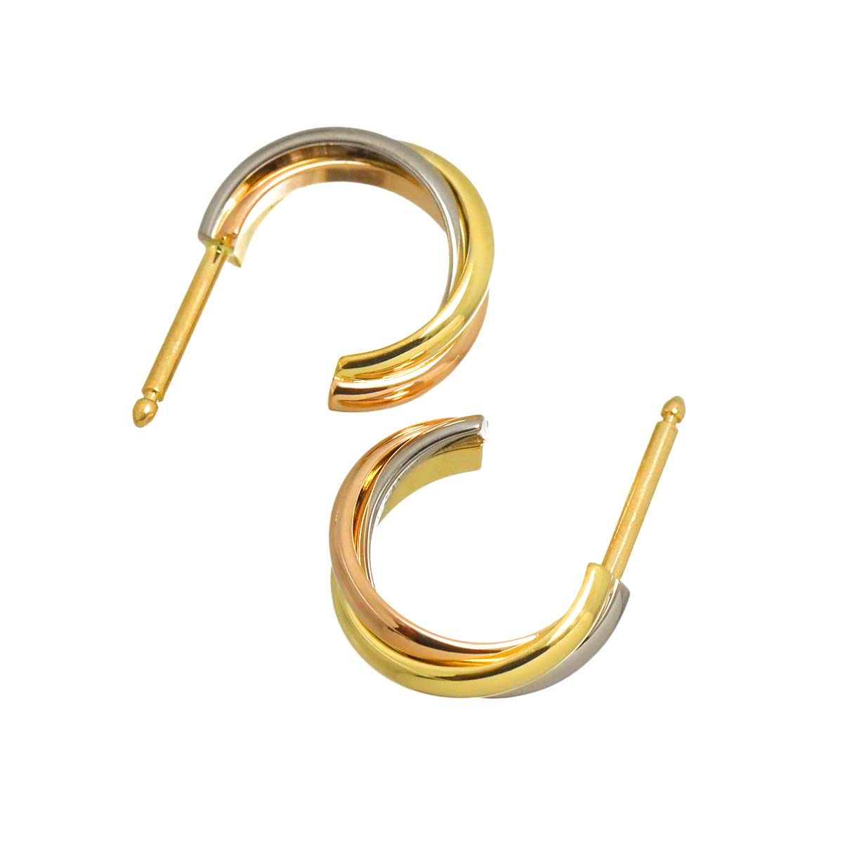 カルティエ　トリニティ クラシック　ピアス750 YG/PG/WG 片方のみ カルティエ Cartier トリニティ ピアス スリーゴールド K18 YG WG PG