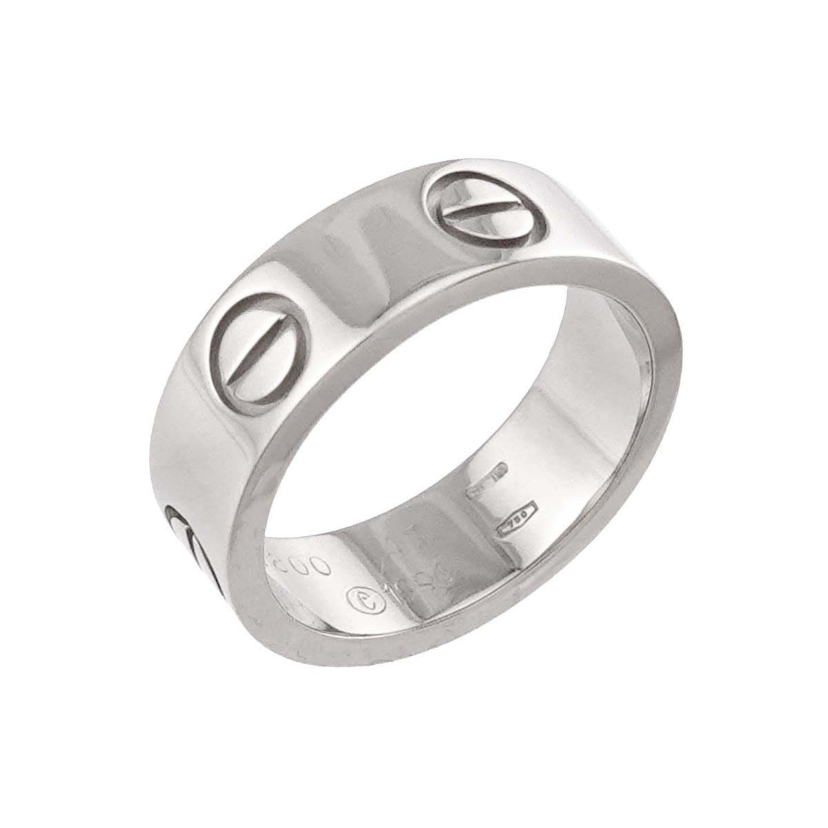 カルティエ Cartier ラブ #47 リング K18 WG ホワイトゴールド 750