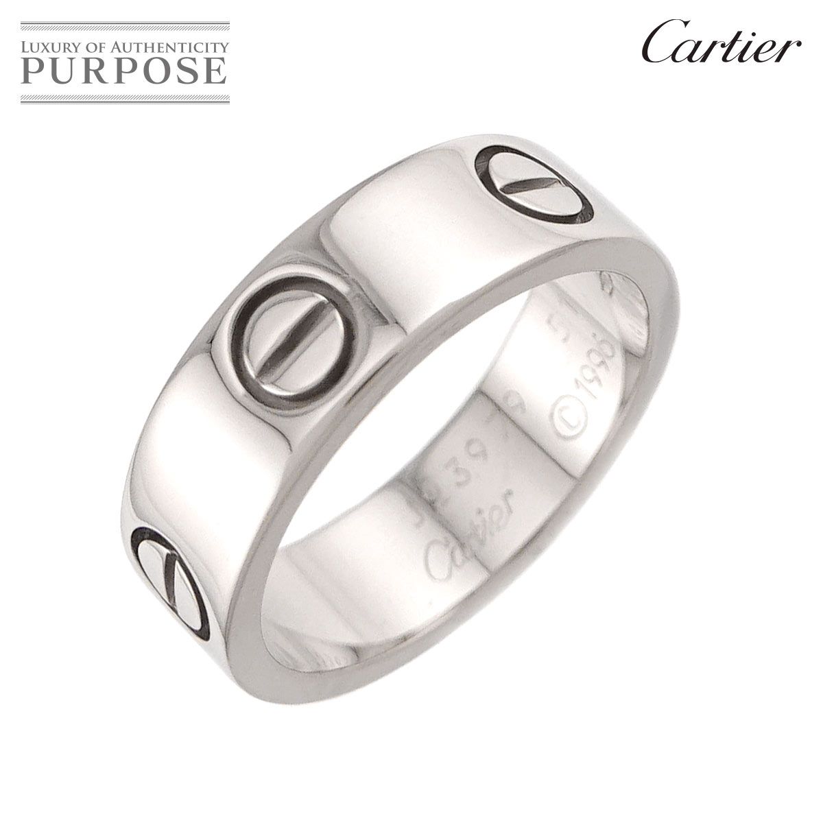カルティエ Cartier ラブ クラシック #51 リング K18 WG ホワイト