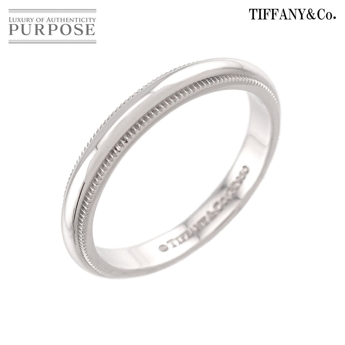 ティファニー TIFFANY&CO. ミルグレイン 15号 リング 幅3mm Pt プラチナ 指輪 トゥギャザー Milgrain Ring 90324412
