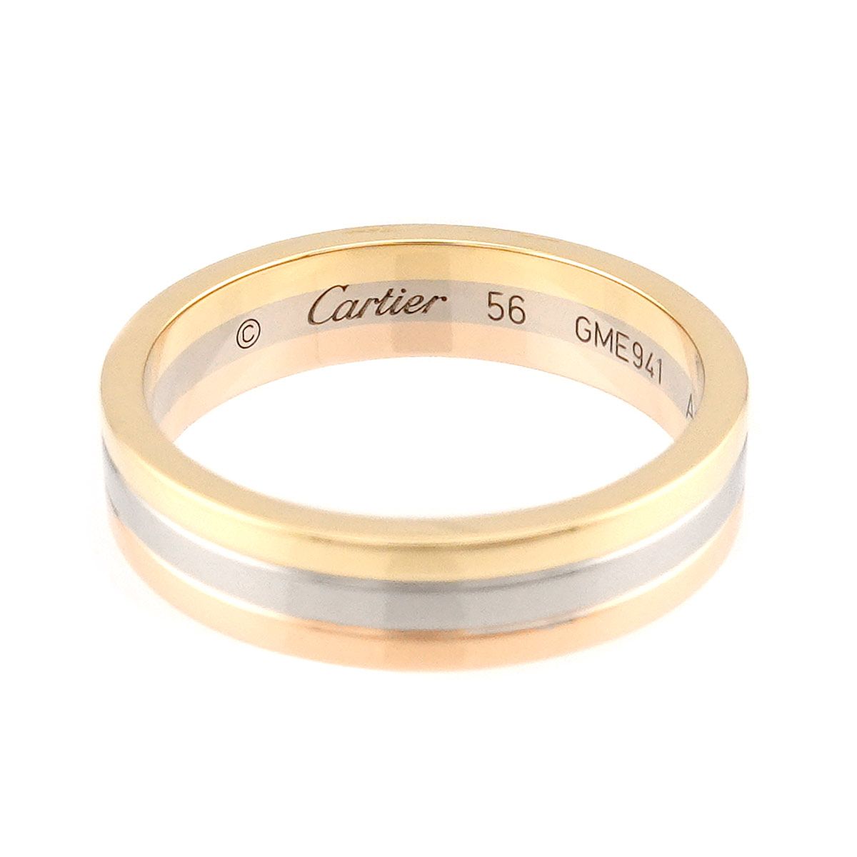 カルティエ Cartier ヴァンドーム #56 リング K18 YG WG PG スリー 
