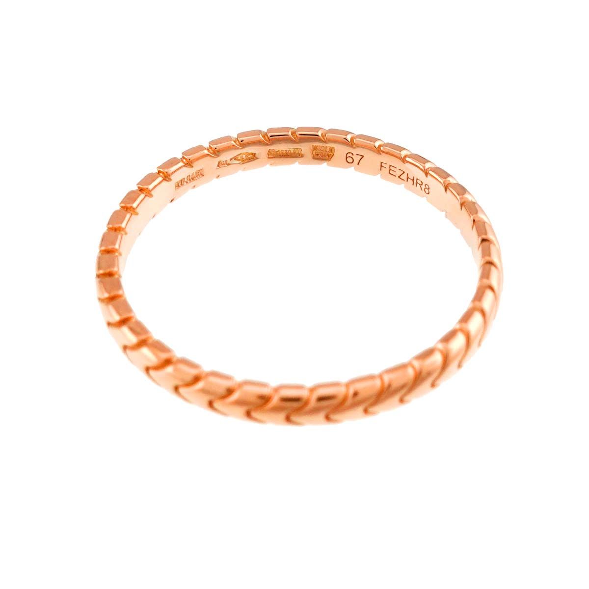 ブルガリ BVLGARI スピガ #67 リング K18 PG ピンクゴールド 750 指輪 
