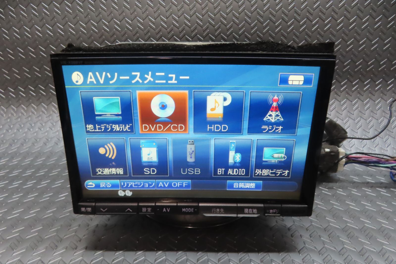 完動品保証付★W7156/アルパイン　HDDナビ　VIE-X088VF　TV地デジフルセグ内蔵　Bluetooth内蔵　TV視聴OK　ロック解除済