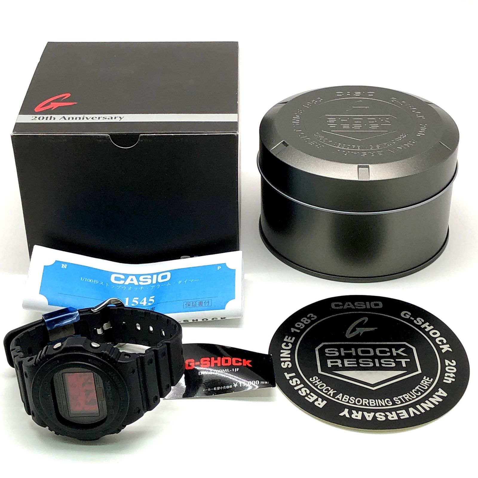 G-SHOCK DW-5700ML（20周年限定）スクリューバック レッドアイ G-SHOCK ジーショック DW-5700ML-1 20th ANNIVERSARY 20周年記念