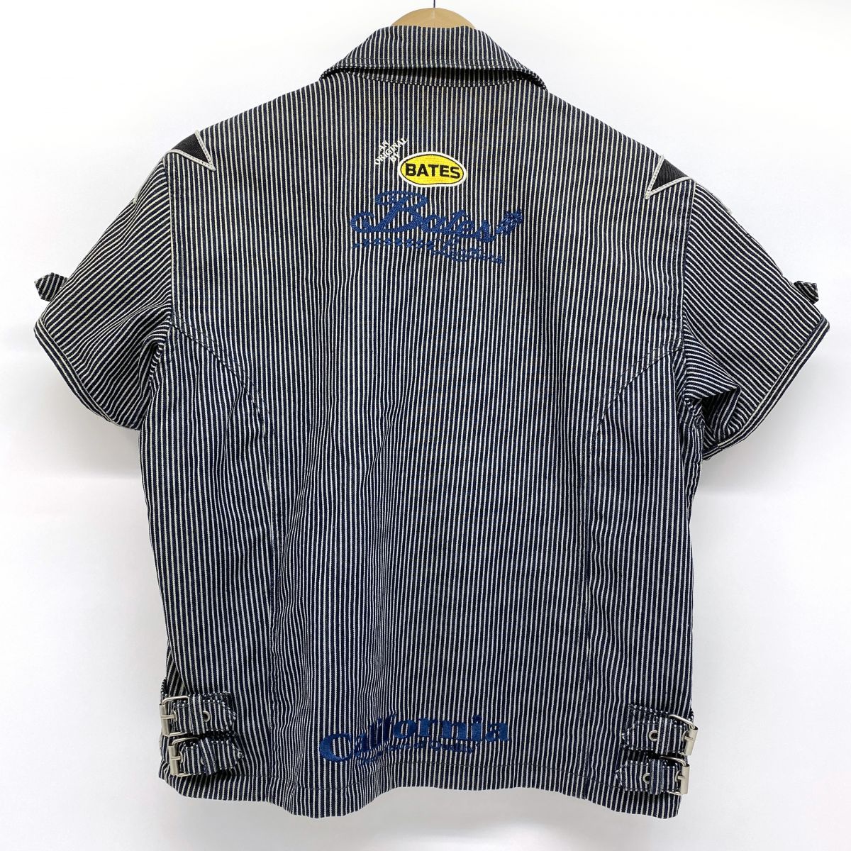 BATES ベイツ 半袖 ヒッコリーデニムジャケット Lサイズ ※中古 - メルカリ