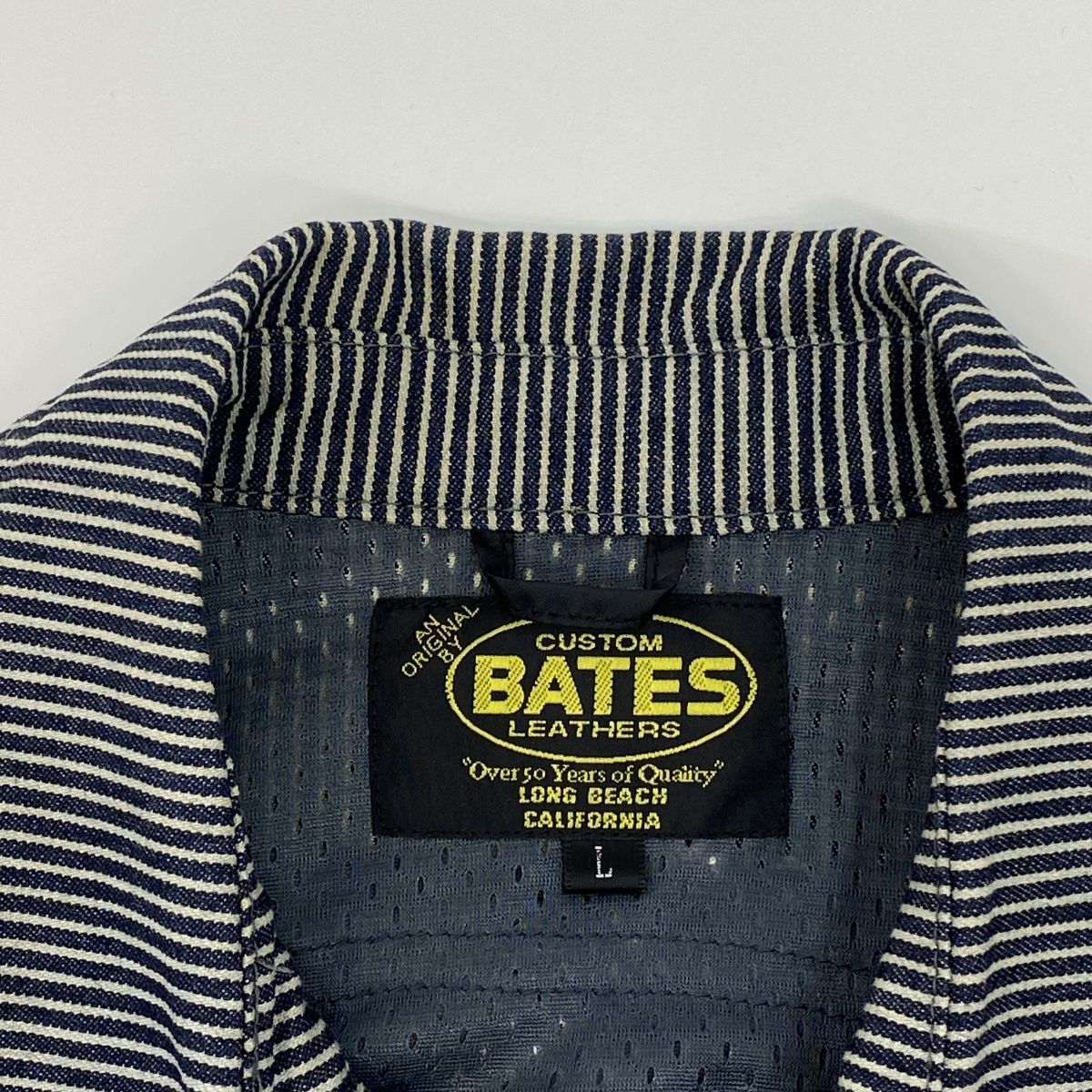 BATES ベイツ 半袖 ヒッコリーデニムジャケット Lサイズ ※中古 - メルカリ