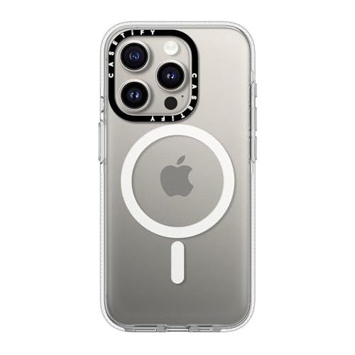CASETiFY クリア MagSafe対応 iPhone 15 Pro ケース [黄ばみにくい素材 / 2mからの落下試験をクリア / MagSafe に対応]送料無料