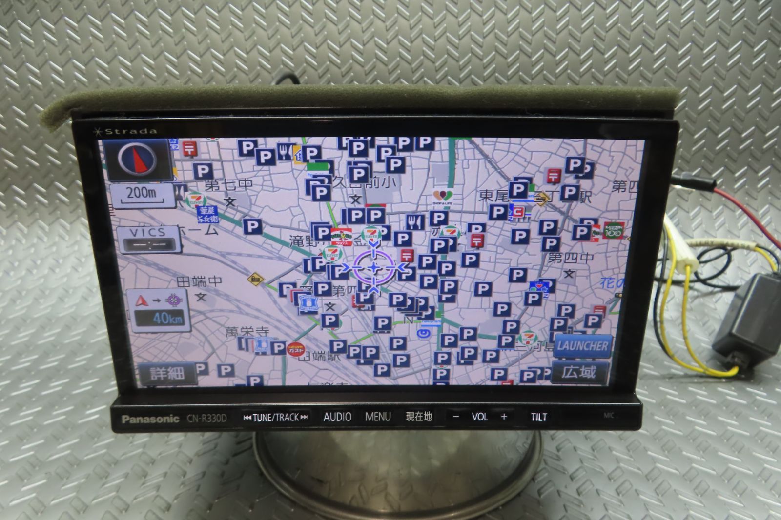完動品保証付☆W7159/パナソニック メモリーナビ CN-R300D TV地