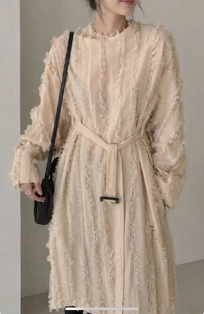 LOW CLASSIC ロウ クラシック ベルト付き ロング ワンピース