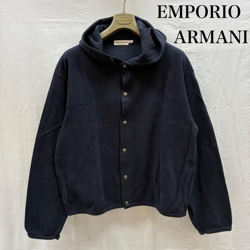 エンポリオアルマーニ スナップ コットン フーデッド ジャケット パーカー メンズ XXL ISItems【USED】【古着】【中古】50160070