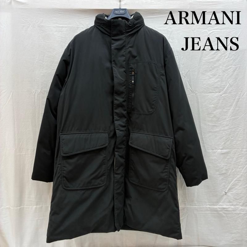 アルマーニ ジーンズ 中綿 インサレーション ジャケット ロング 2WAY 収納 フード メンズ 50 ISItems【USED】【古着】【中古】50160084