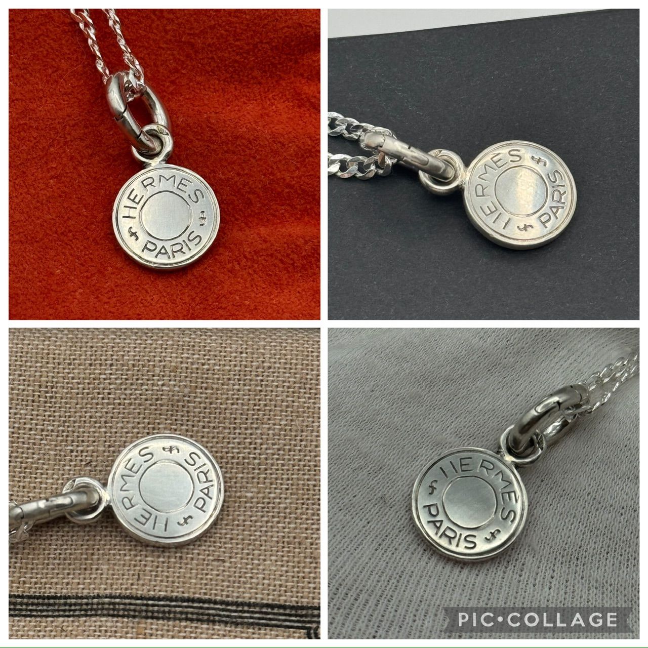 HERMES セリエ コイン シルバー925 ネックレス 5-72-19 - メルカリ