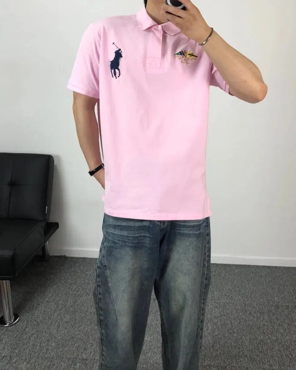 ポロ 正規品 ビックポニー チーフキーパー pk ピンク
