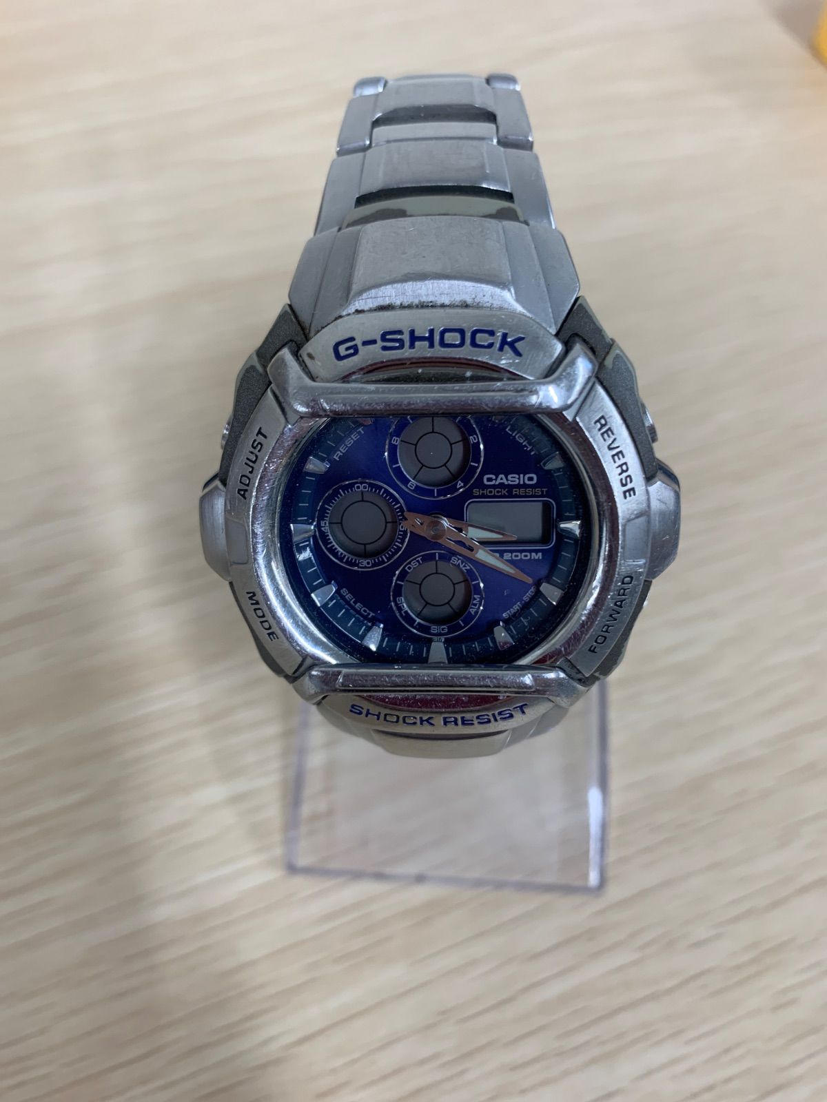 ％ 【不動品】G-SHOCK ジーショック G-501D-2A コックピットシリーズ アナデジ メタル×樹脂 シルバー ブルーダイヤル 2003年3月発売 【時計2】【4】