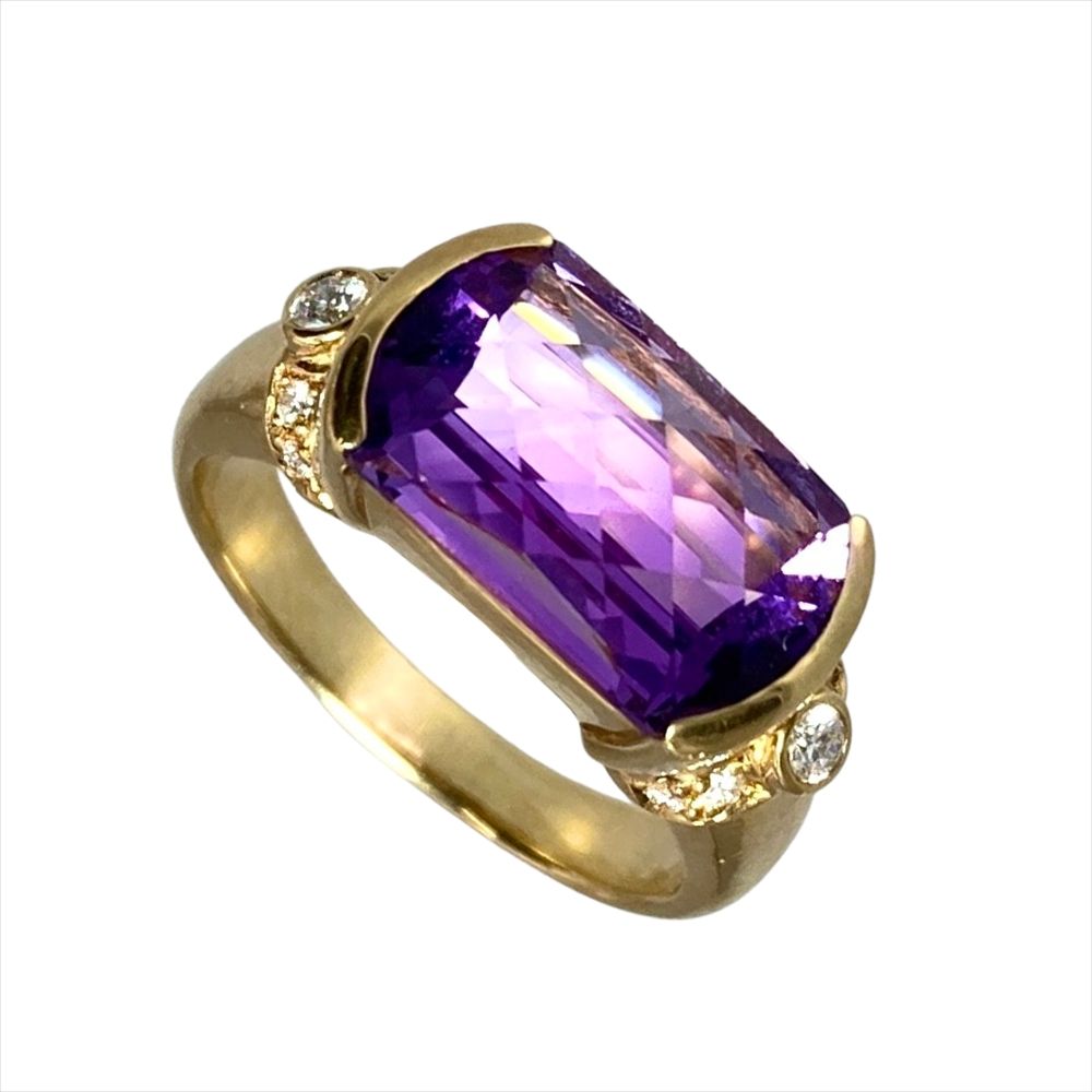 タサキ TASAKI 紫石 リング 指輪 紫石 4.36ct 約12.5号 K18YG 7.5g レディース【中古】