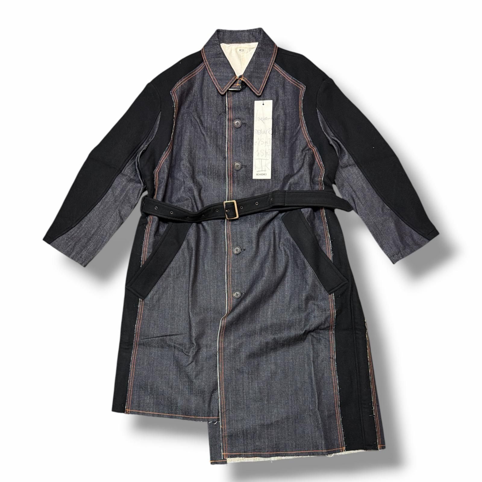 参考上代107800円 未使用 KHOKI 24AW Fall Coat 03 フォールコート デニムジャケット コッキ 24fw-co-02 インディゴ 2 （16150M）