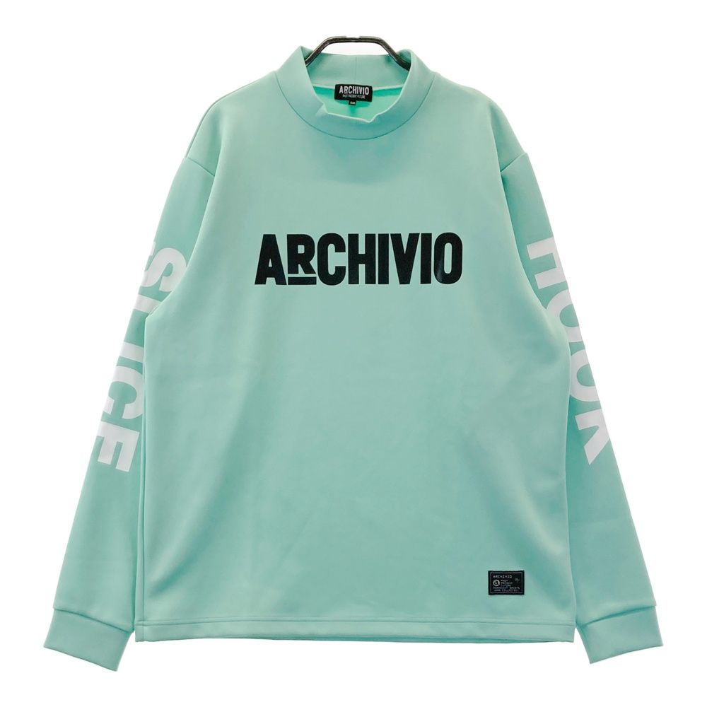 サイズ：50 ARCHIVIO アルチビオ 長袖ハイネックTシャツ ブルー系 [240101701528] ゴルフウェア メンズ ストスト