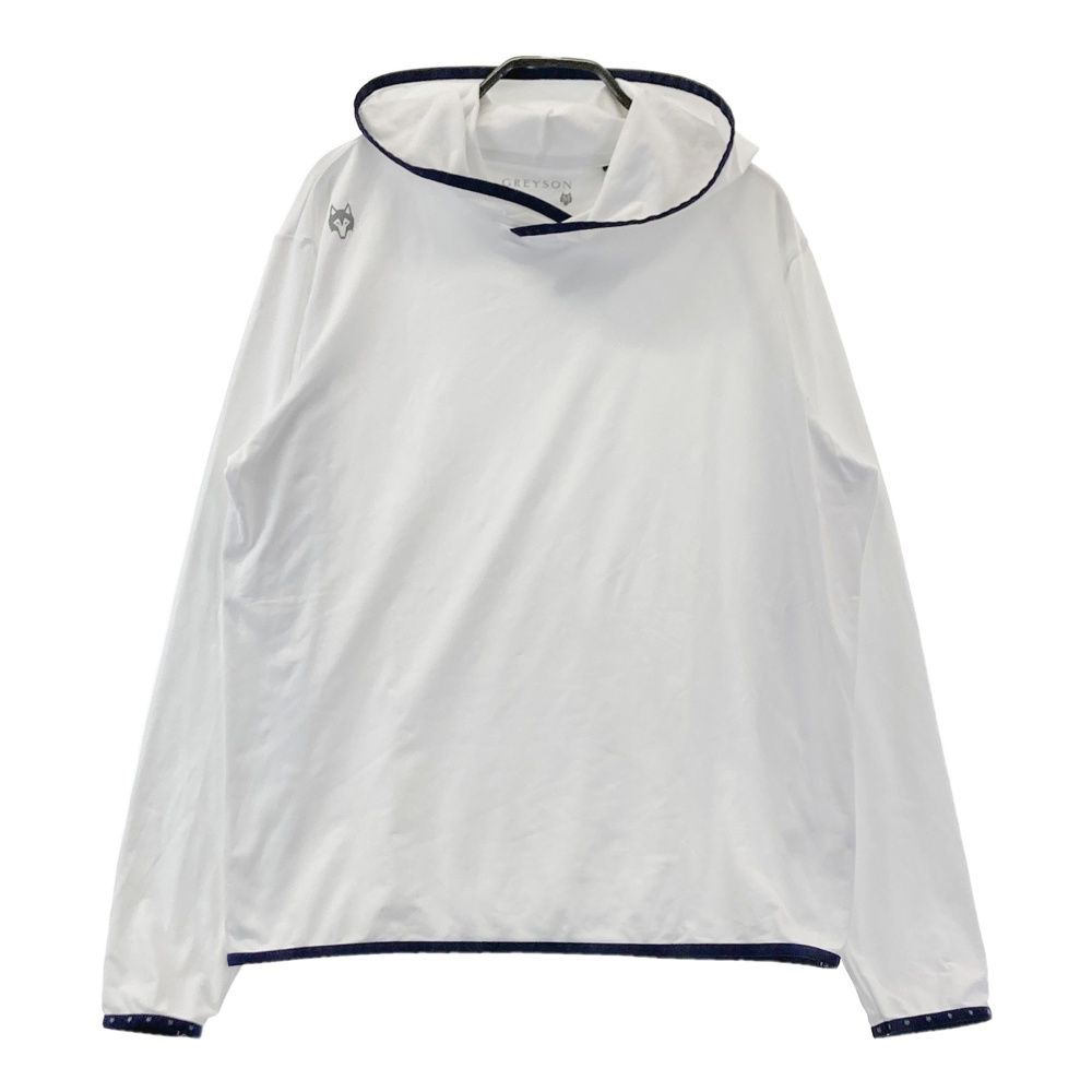 サイズ：M GREYSON グレイソン 長袖フードTシャツ ホワイト系 [240101701559] ゴルフウェア メンズ ストスト