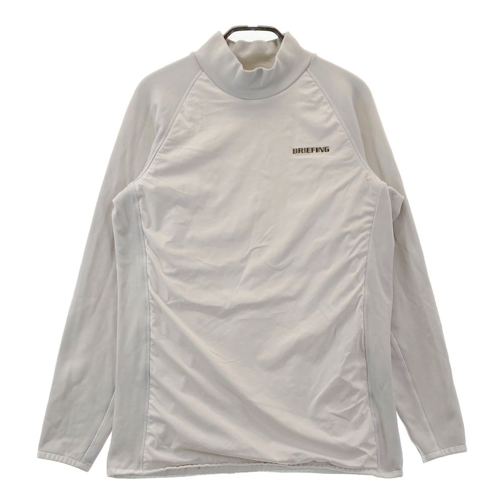 サイズ：M BRIEFING GOLF ブリーフィング ナイロン切替 ハイネック長袖Tシャツ グレー系 [240101705599] ゴルフウェア メンズ ストスト