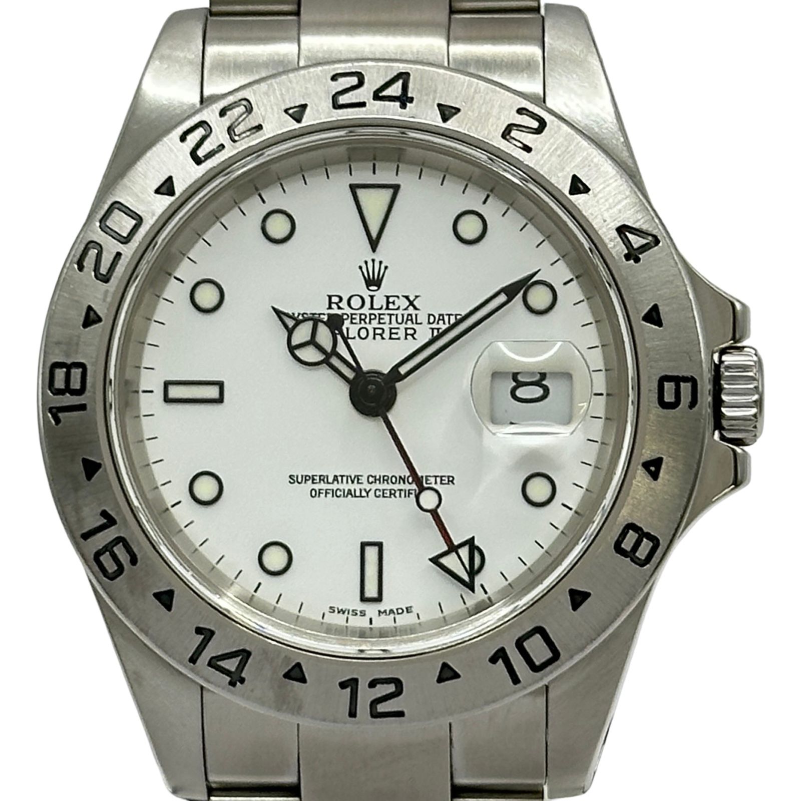 ロレックス ROLEX エクスプローラー２ 16570 ホワイト ステンレススチール 自動巻き メンズ 腕時計