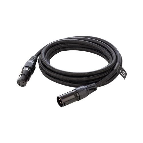 Elgato XLR Cable ? スタジオ録音とライブ制作適用シールドマイクケーブル、金メッキピン、メス - オス端子、マイクとバランス接続アナログラインレベルに対応、10ft/3mt b48a4725