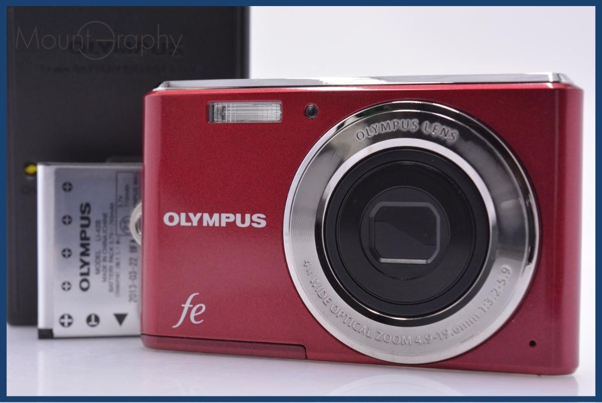 OLYMPUS FE-4050✨美品✨新品バッテリー⭕️安心の実働品❣️ホワイト 動作保証】 オリンパス Olympus FE-4050 4x バッテリー、充電器付属 同