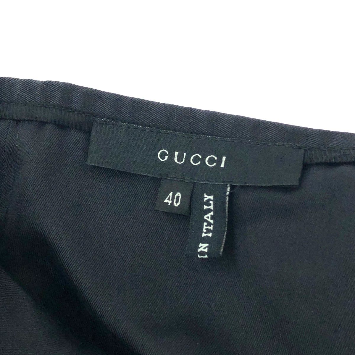 GUCCI グッチ タイトスカート サイズ:40 スリット コットン×シルク