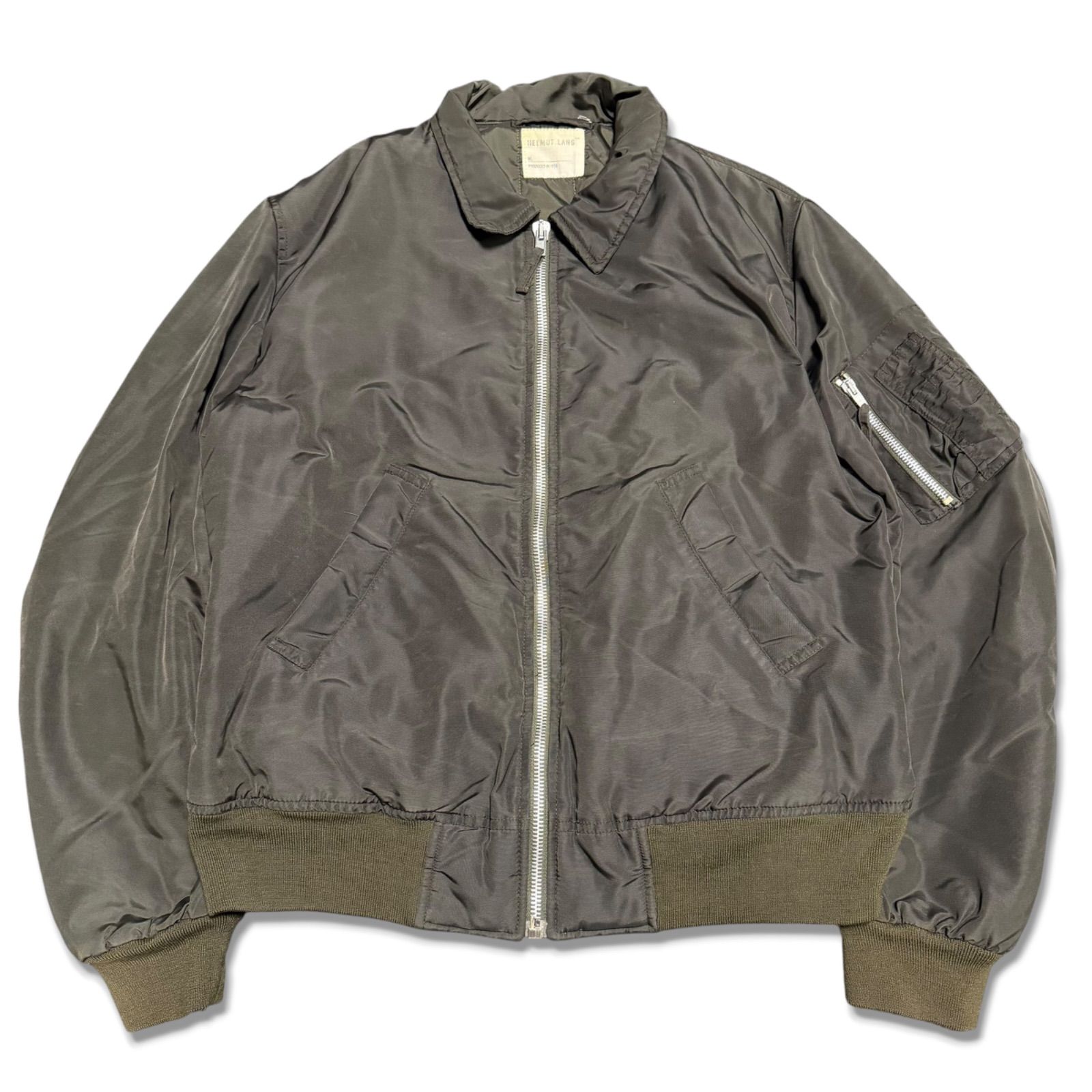 【超希少 美品】 ヘルムートラング 本人期 ボンバージャケット MA1 98年 本人期】HELMUT LANG ヘルムートラング 90s 1998AW MA-1 ハイネック