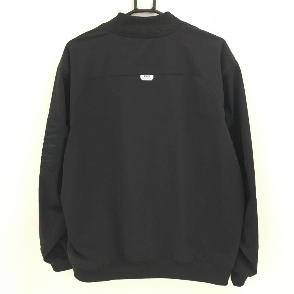 超美品】ピン ジャケットブルゾン 黒 ロゴ白 CORDURA 裏地メッシュ