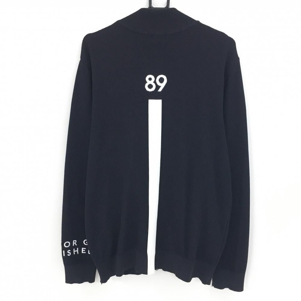 超美品】パーリーゲイツ ニットジャケット ネイビー ロゴ白 袖・胸元