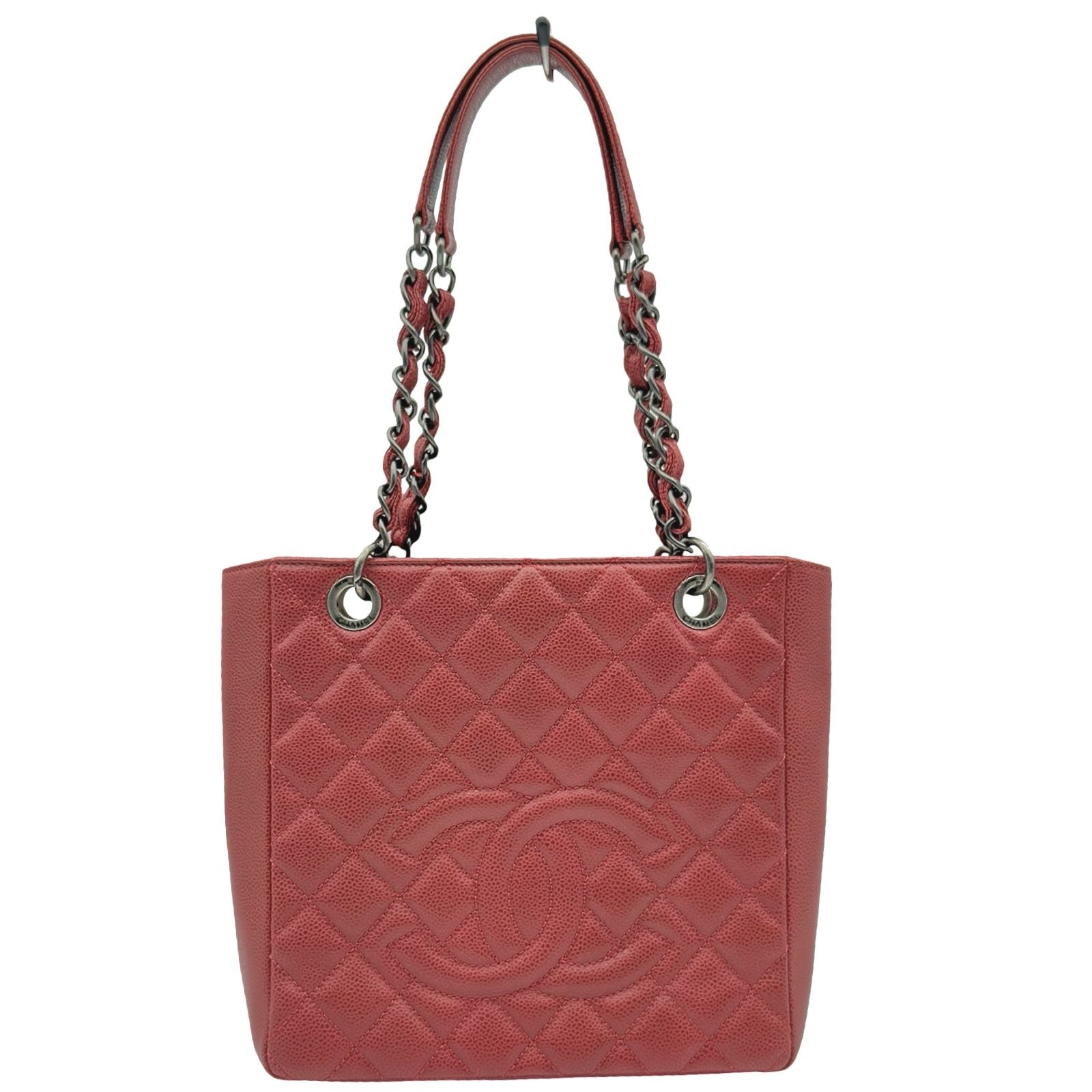 シャネル CHANEL PSTチェーンハンドバッグ A50994 ローズウッド シルバー金具 キャビアスキン レディース トートバッグ