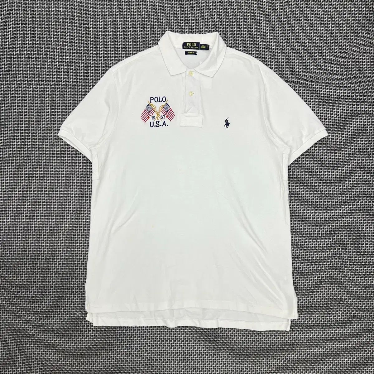 ポロ 白 USA pk半袖
