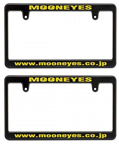 MOONEYES ブラック ライセンス フレーム 【YE】2枚セット [MG060BKMO] 17.0×33.5cmkk 6ce3fb42